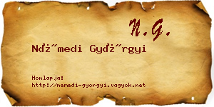 Némedi Györgyi névjegykártya